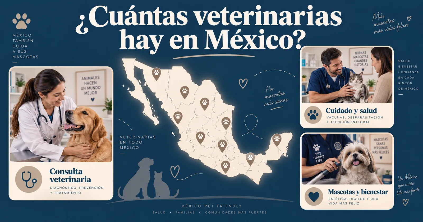 Mapa de México para el artículo Cuántas veterinarias hay en México en 2026